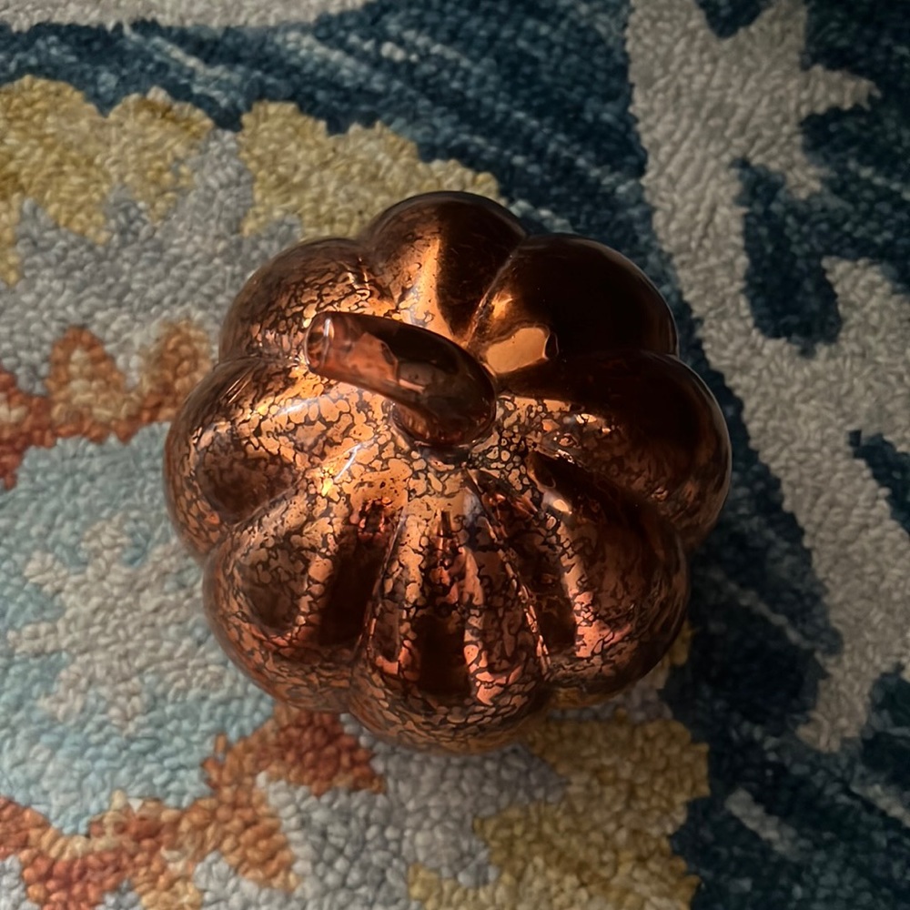 Glass pumpkin with led light inside